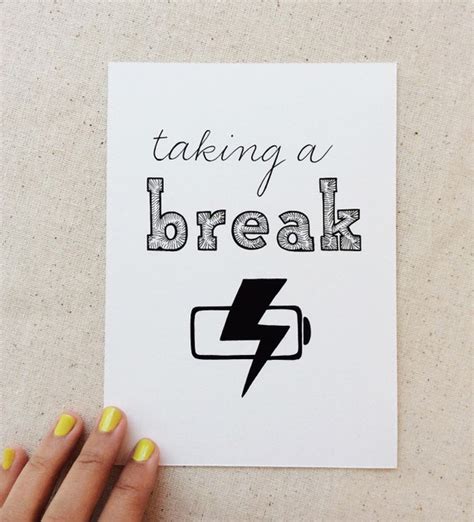 Printable On Break Sign For Cubicle
